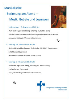 Plakat musikalische Besinnung