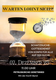 Plakat Schatzsuchegottesdienst im Advent